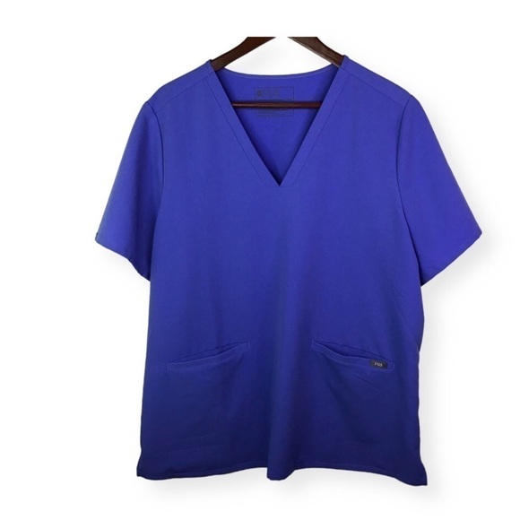 Figs Casma Three-Pocket Scrub Top in Ceil Blue Size XXL. - Picture 1 of 8